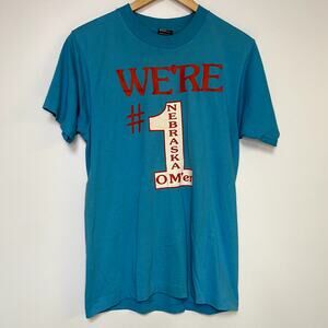 Vintage Nebraska Shirt 90s Omaha Folktales Blair Blue Tee